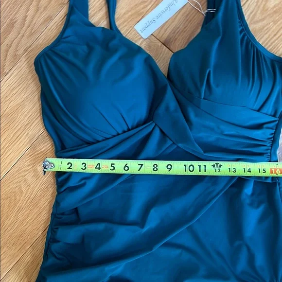Miraclesuit Teal Swimsuit - Picture 7 of 8